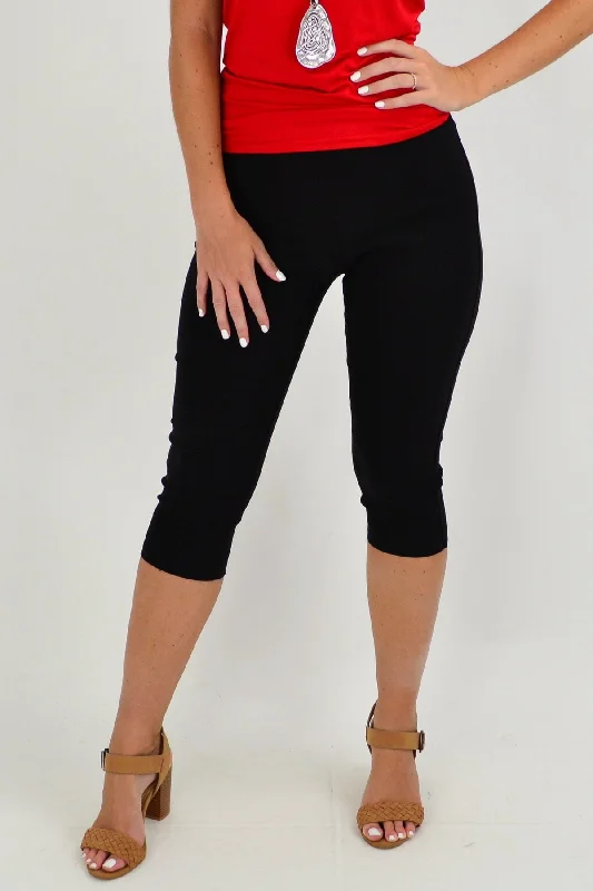 Black Crop Cotton Pants Crop Discount,