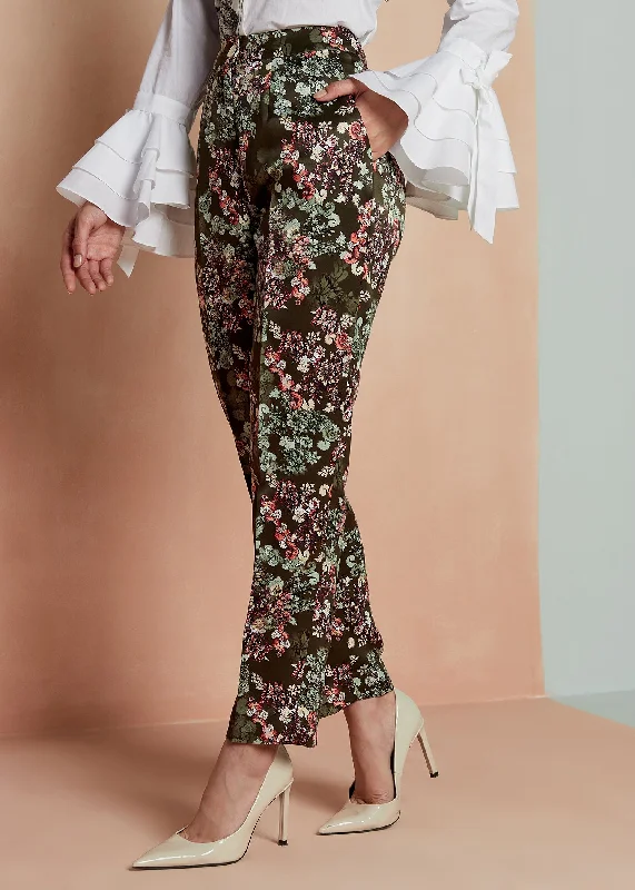 Printed Floral Pants Free Shipping Bootcut,