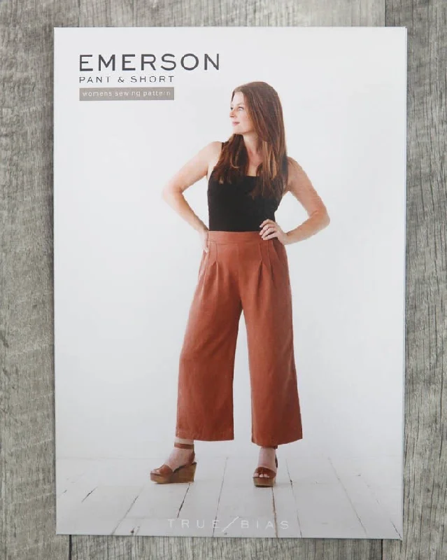 Emerson Pant & Short Sewing Pattern - True Bias Discount Cotton,