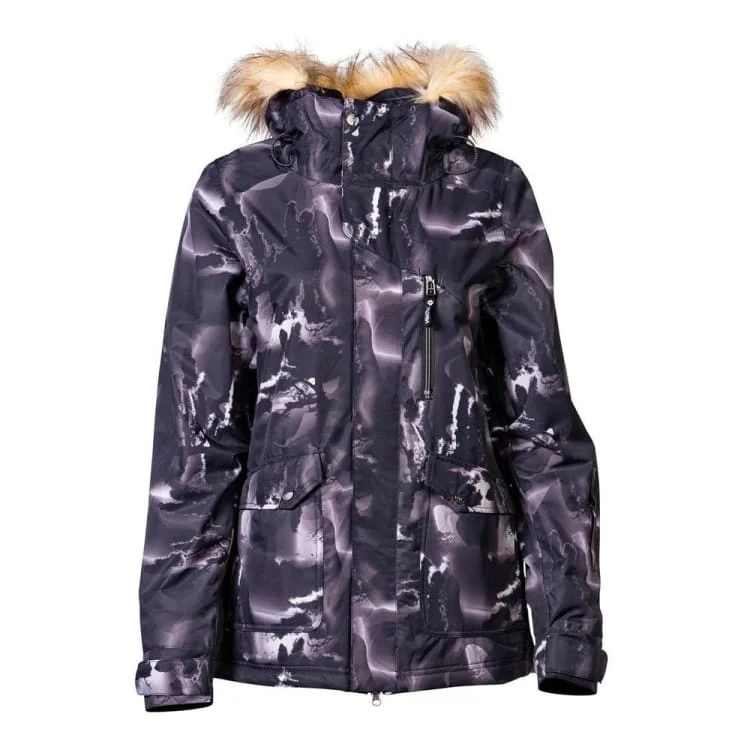 NIKITA Women Hawthorne Print Snow Jacket-Blackout Welt Pockets Slit Pockets Flap Pockets