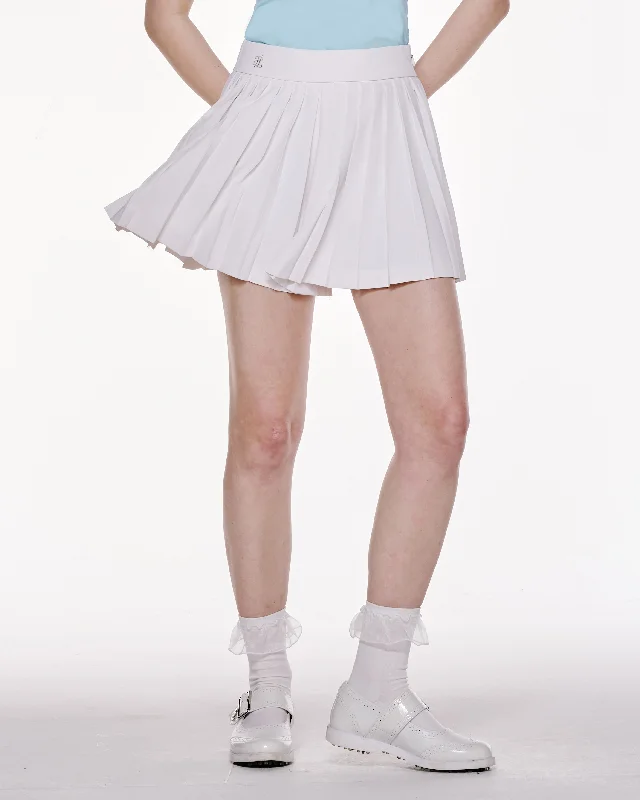 Signature Pleated Style Short Pants - White Crop Discount,