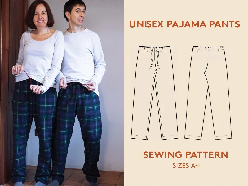 Unisex Pajama Pants Paper Pattern - Wardrobe by Me New Arrival Jeggings,