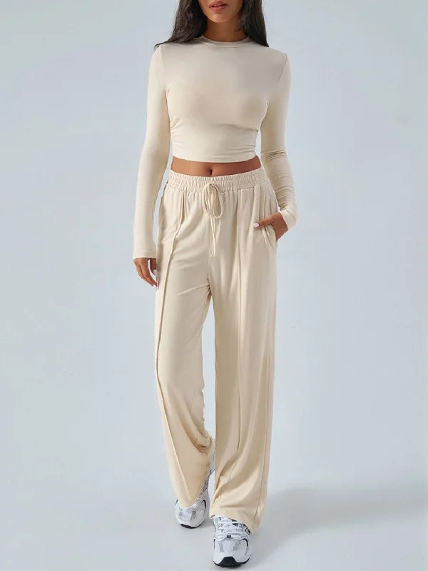 Hazel Blues® |  Devine Round Neck Long Sleeve Top and Pants Set Trousers Limited Edition,