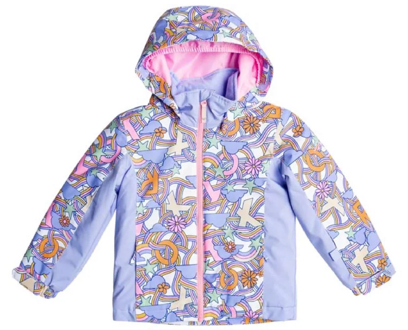 Roxy Junior's Snowy Tale Insulated Jacket 2024 Embroidered Jacket Appliqued Jacket Beaded Jacket