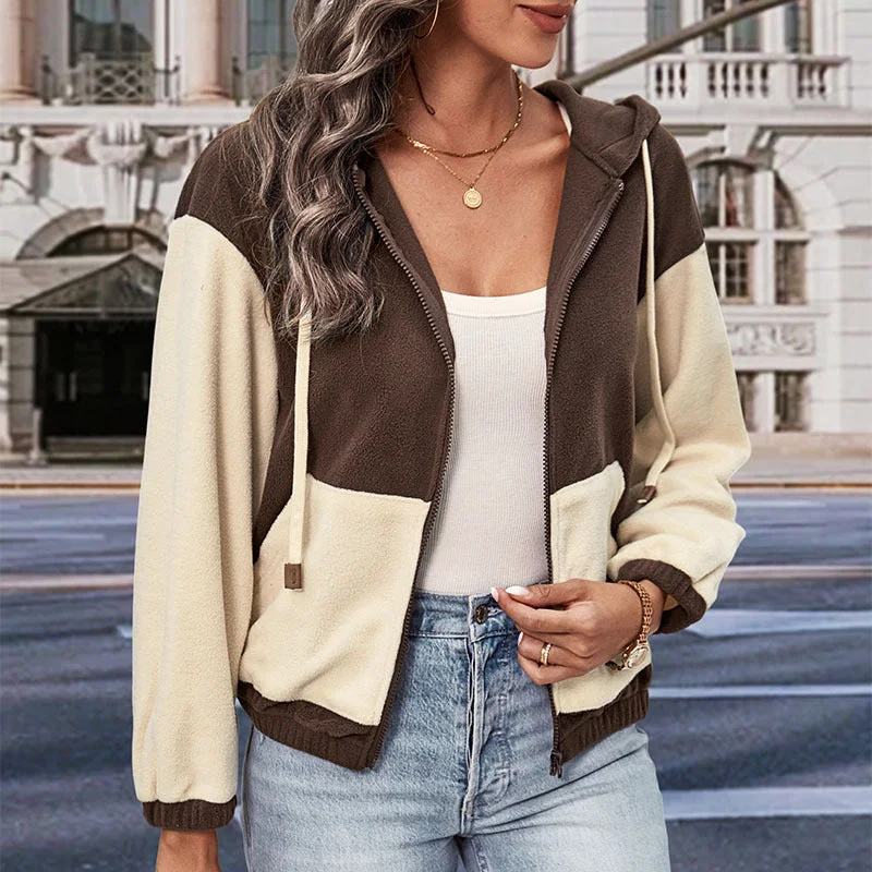 IKEARLAX New  Hot Trade New 2025 Women's Clothing Autumn and Winter New Fleece Zipper Cardigan Jacket Tailored Jacket Straight Jacket A-Line Jacket