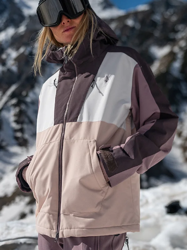 Rossland Insulated Jacket - Sand One-Shoulder Jacket Off-the-Shoulder Jacket Asymmetrical Jacket