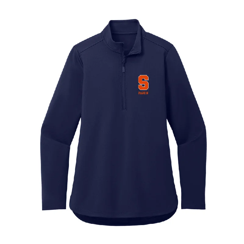 Syracuse - NCAA Women's Ice Hockey : Maika Paquin - Women's Premium Quarter Zip Jacket Oversized Jacket Tailored Jacket Straight Jacket