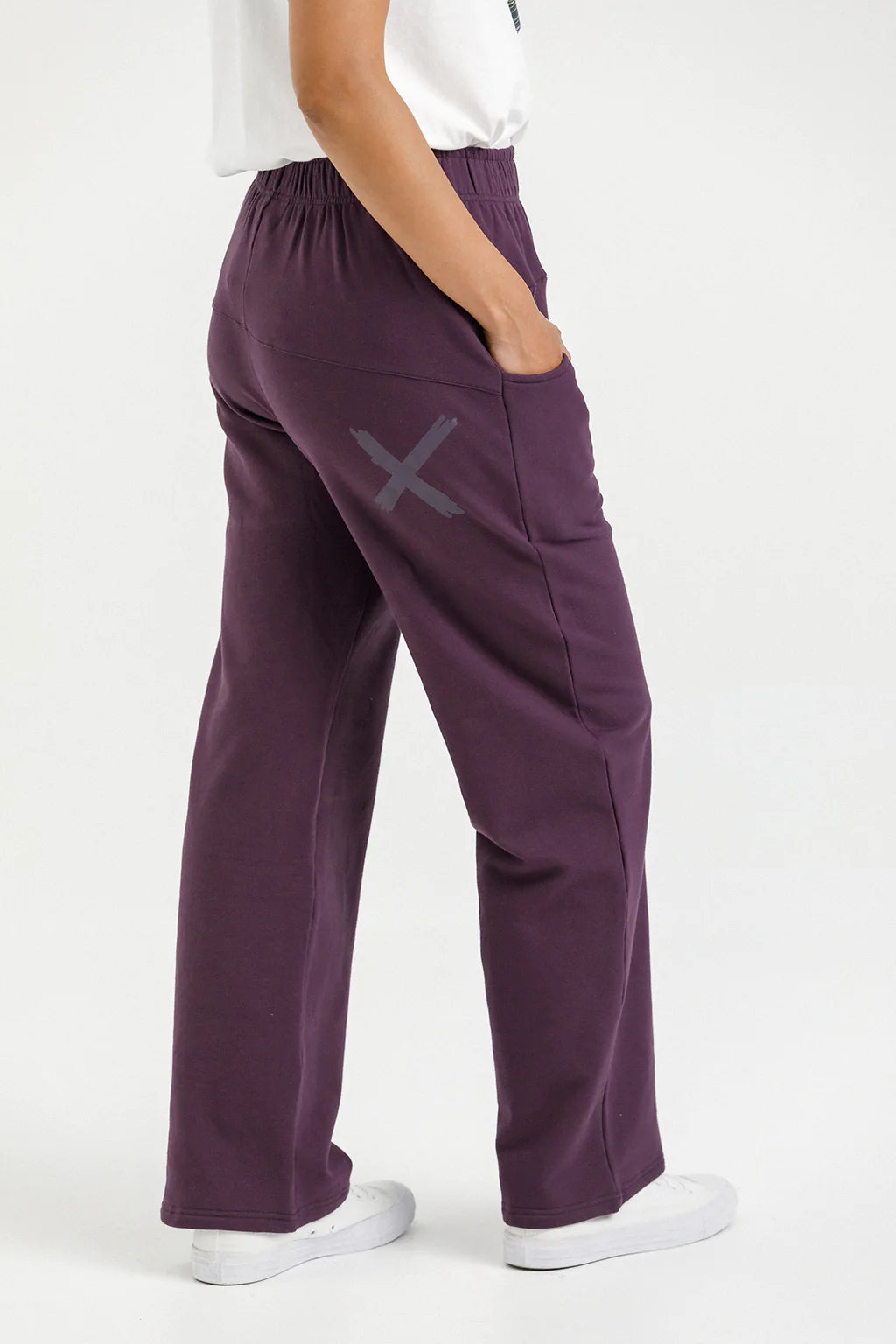 Apartment  Pants - Plum Tonal Matt X Stretch Trendy,