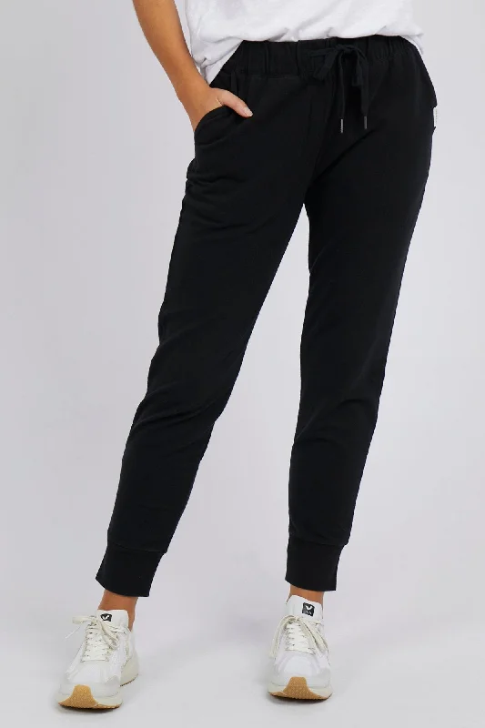 FOXWOOD LAZY DAYS PANT - BLACK Crop Discount,