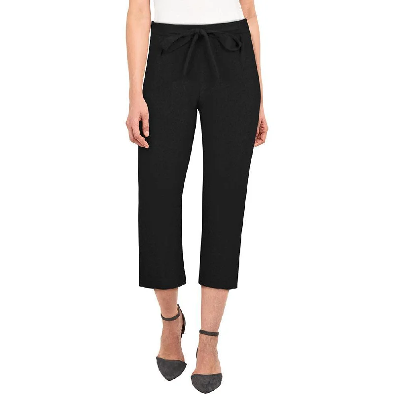 Cropped Tie-Waist Pants in Black Crop Quality,