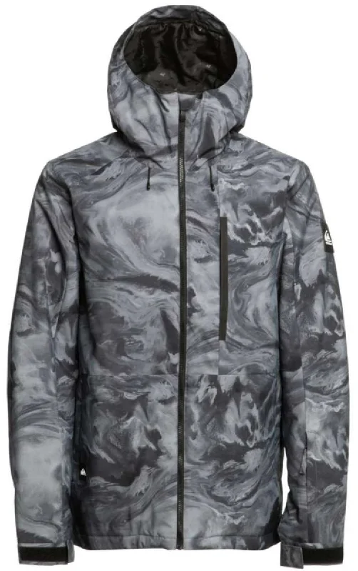 Quiksilver Mission Printed Insulated Jacket 2024 Belted Jacket Elasticated Jacket Padded Jacket