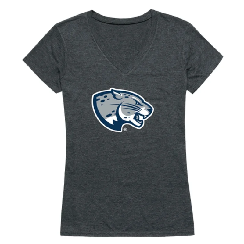 Augusta University Jaguars Womens Cinder T-Shirt V-Neck T-Shirt Long Sleeve Cotton