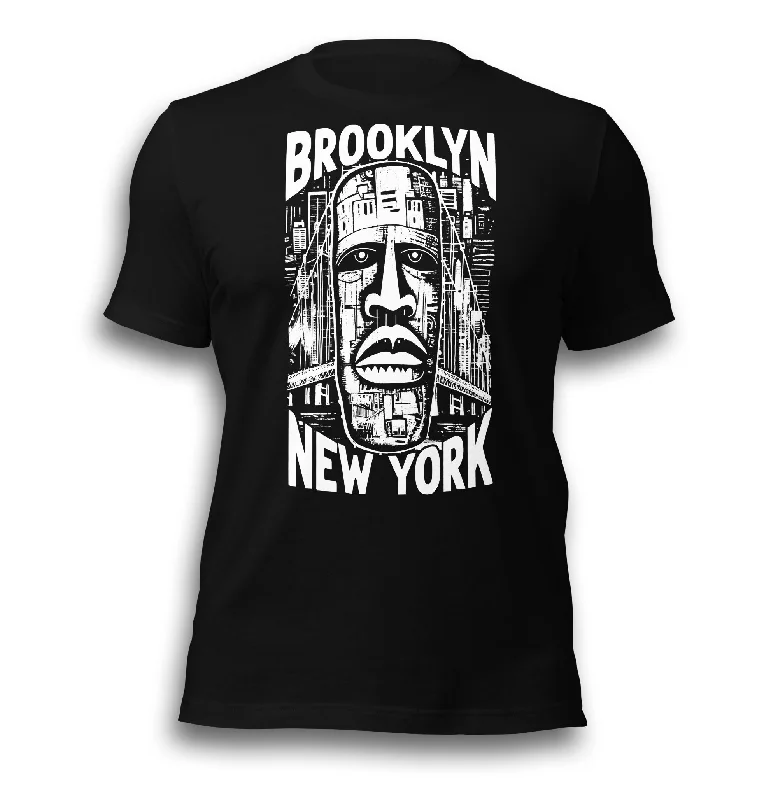 BROOKLYN NEW YORK ART BLACK UNISEX T-SHIRT Chenille Brocade Lace