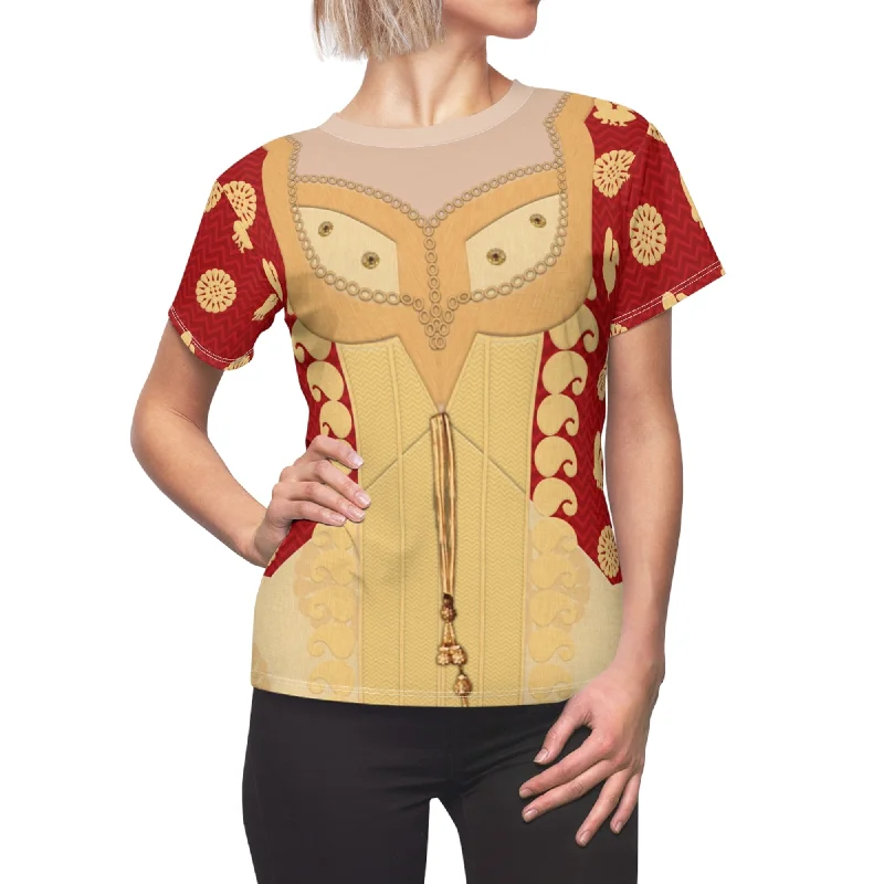 Dalia Women Shirt, Aladdin Costume Embroidered Appliqued Beaded