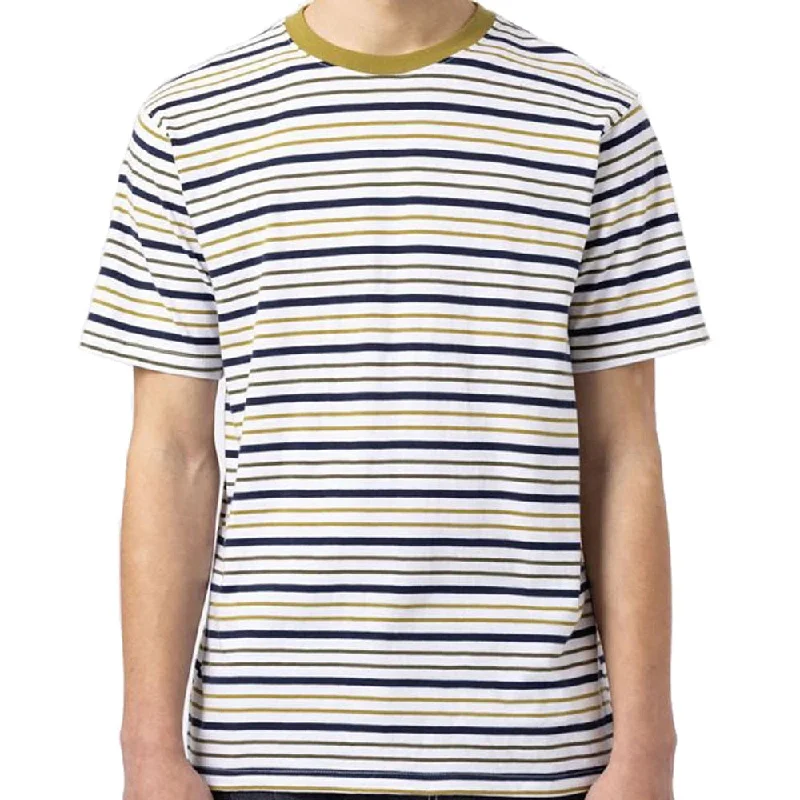 Dickies Skateboarding Stripe Graphic T-Shirt - Green Moss (WES) Ribbed T-Shirt High Neck Heavyweight