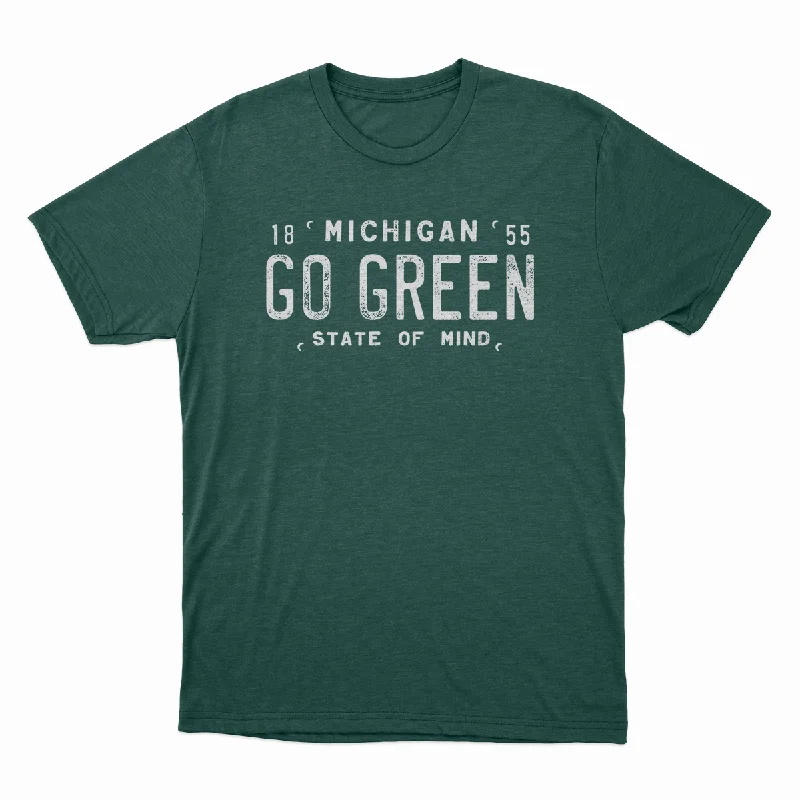 Go Green - Unisex Tee Embroidered Appliqued Beaded