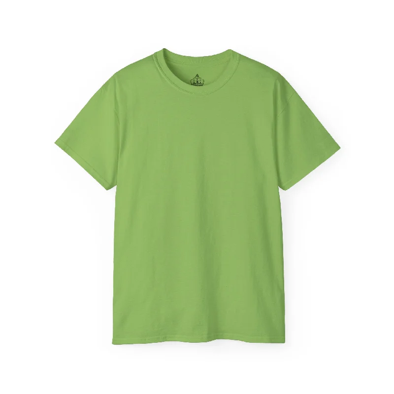 Lime Green Unisex Ultra Cotton Tee Graphic Embroidered Appliqued