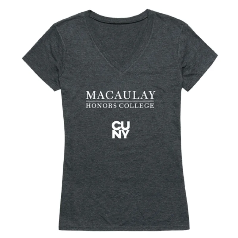 Macaulay Honors College Macaulay Womens Cinder T-Shirt Chenille Blend Fleece Blend Nylon Blend