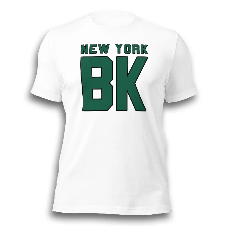 NEW YORK BK WHITE UNISEX T-SHIRT Print Jacquard Patchwork