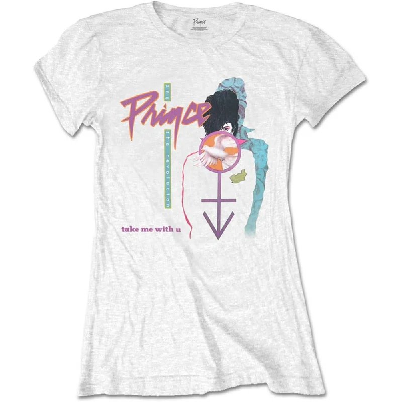 Prince Take Me With U Ladies T-Shirt Machine Wash Dry Clean Hand Wash