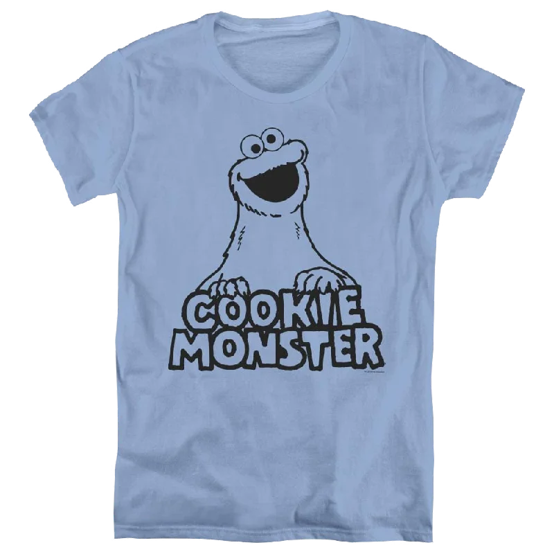 Sesame Street Vintage Cookie Monster - Women's T-Shirt Sequined Glittery Shiny