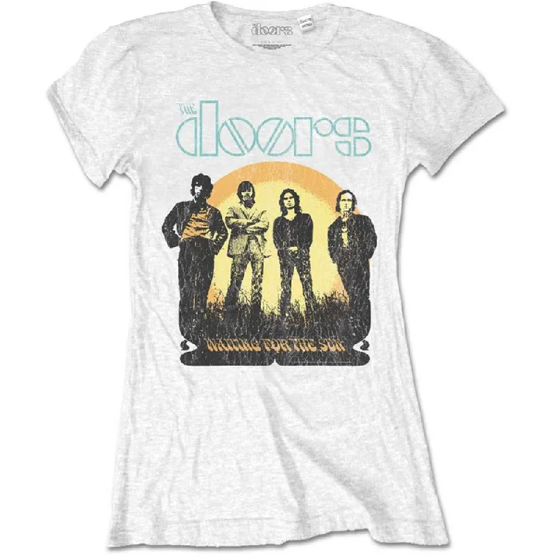 The Doors Waiting for the Sun Ladies T-Shirt Mesh Canvas Denim