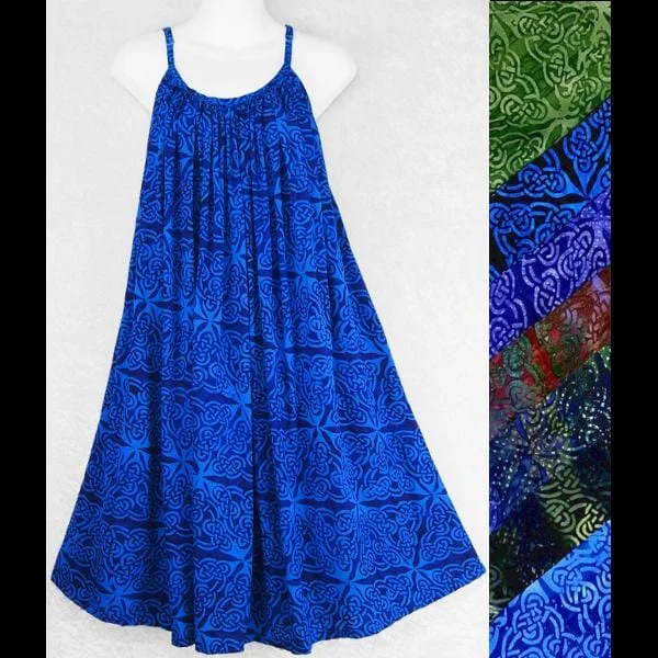 Celtic Premium Batik Parachute Dress Floral Print girly