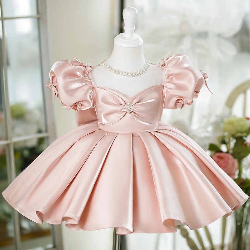 Cute Baby Girl Beauty Pageant Dress Toddler First Communion Princess Dress Tunics New arrival