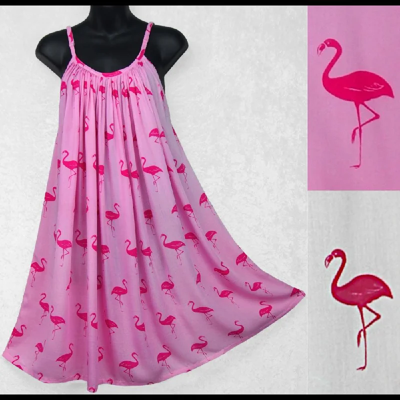 Flamingo Sarong Parachute Dress Tunics Stylish elegant