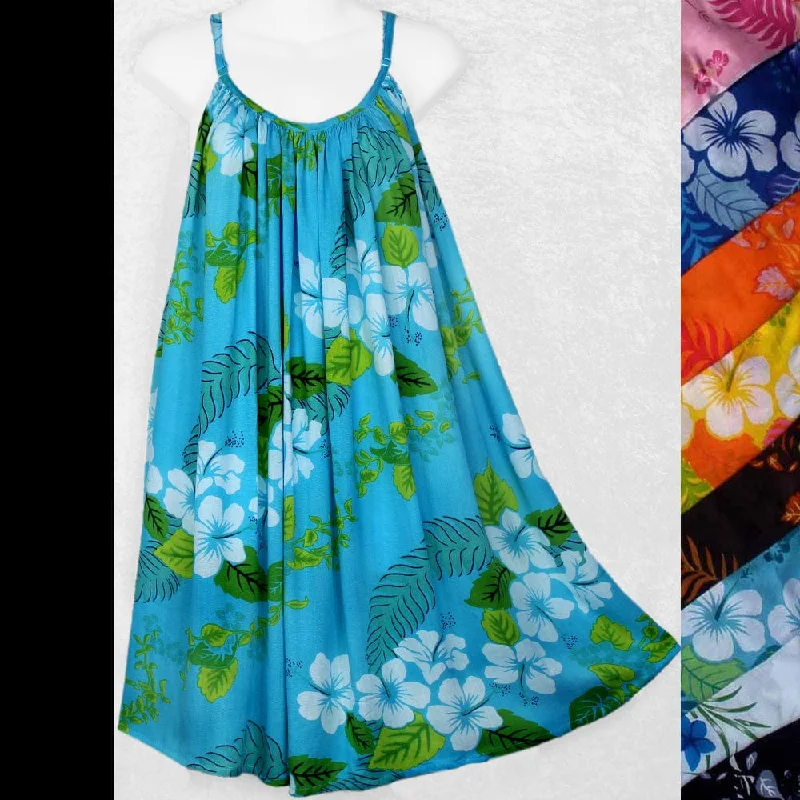 Hawaii Floral Parachute Dress Tunics Spring floral