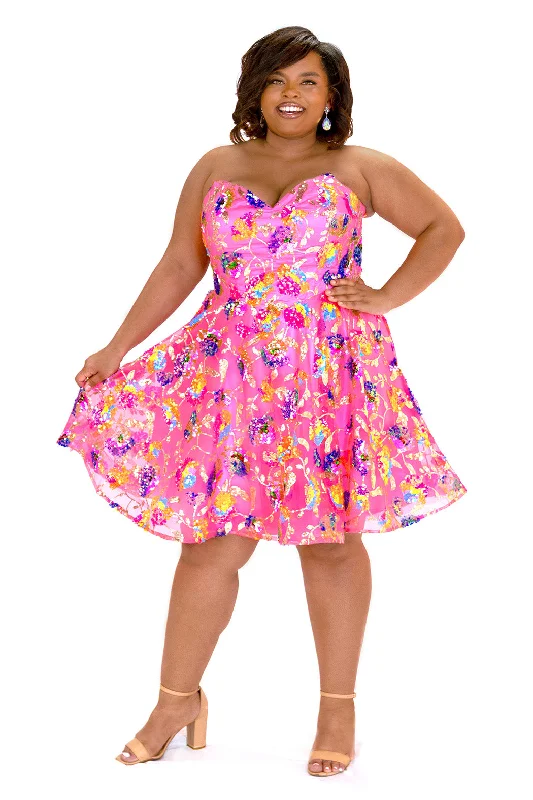 Floral Flirt Sequin Party Dress Tunics Sale discount