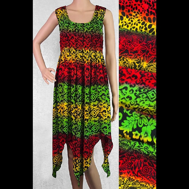 Rasta Tank Fairy Dress Crew Neckline Sporty