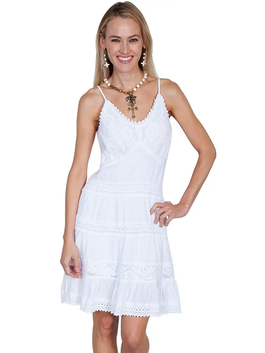 Scully Cantina Spaghetti Straps Dress (PSL-173) - Women's Sundress A-Line Day Work